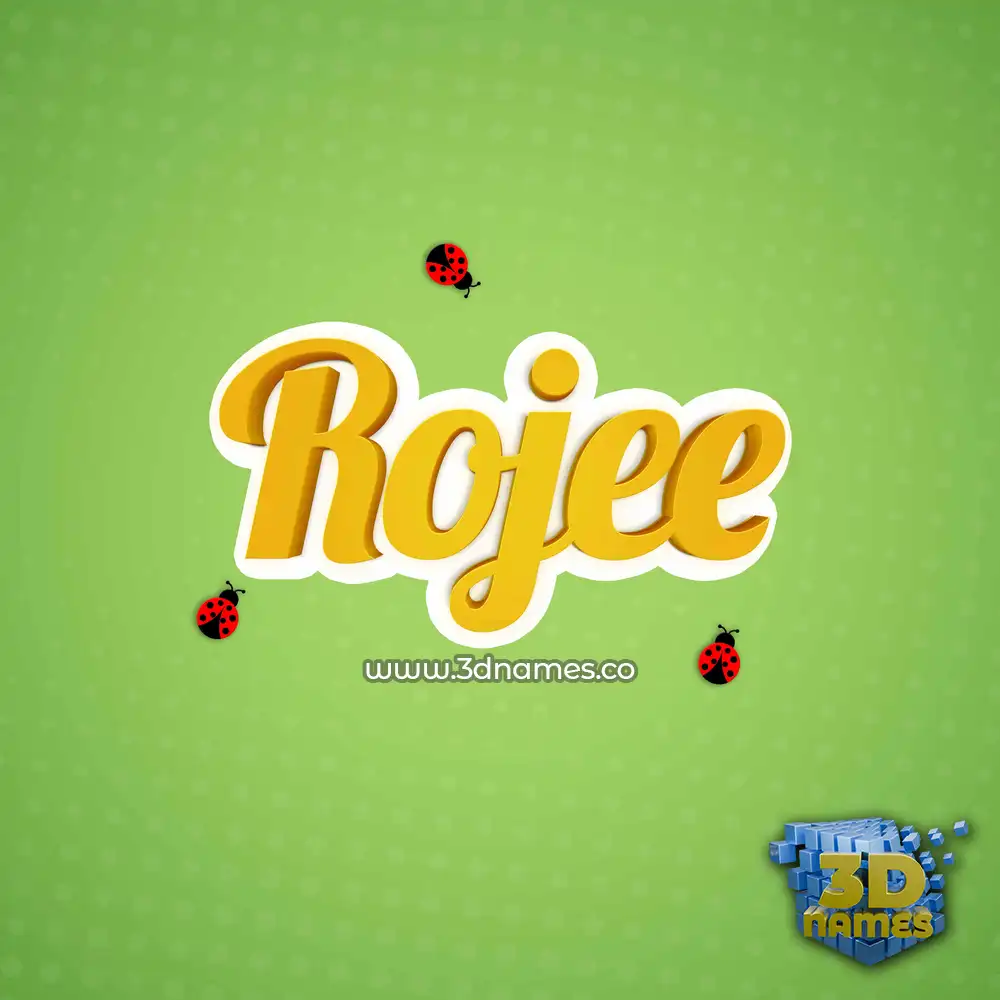 rojee in Ladybugs style - 3D name wallpaper