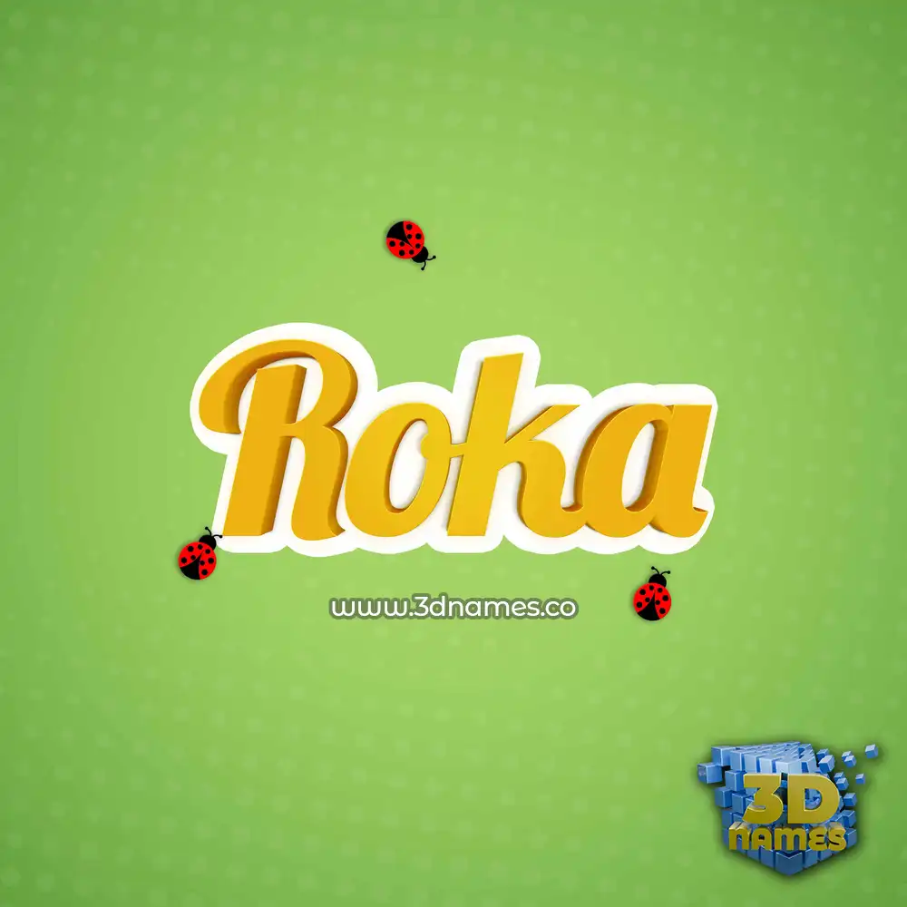 roka in Ladybugs style - 3D name wallpaper