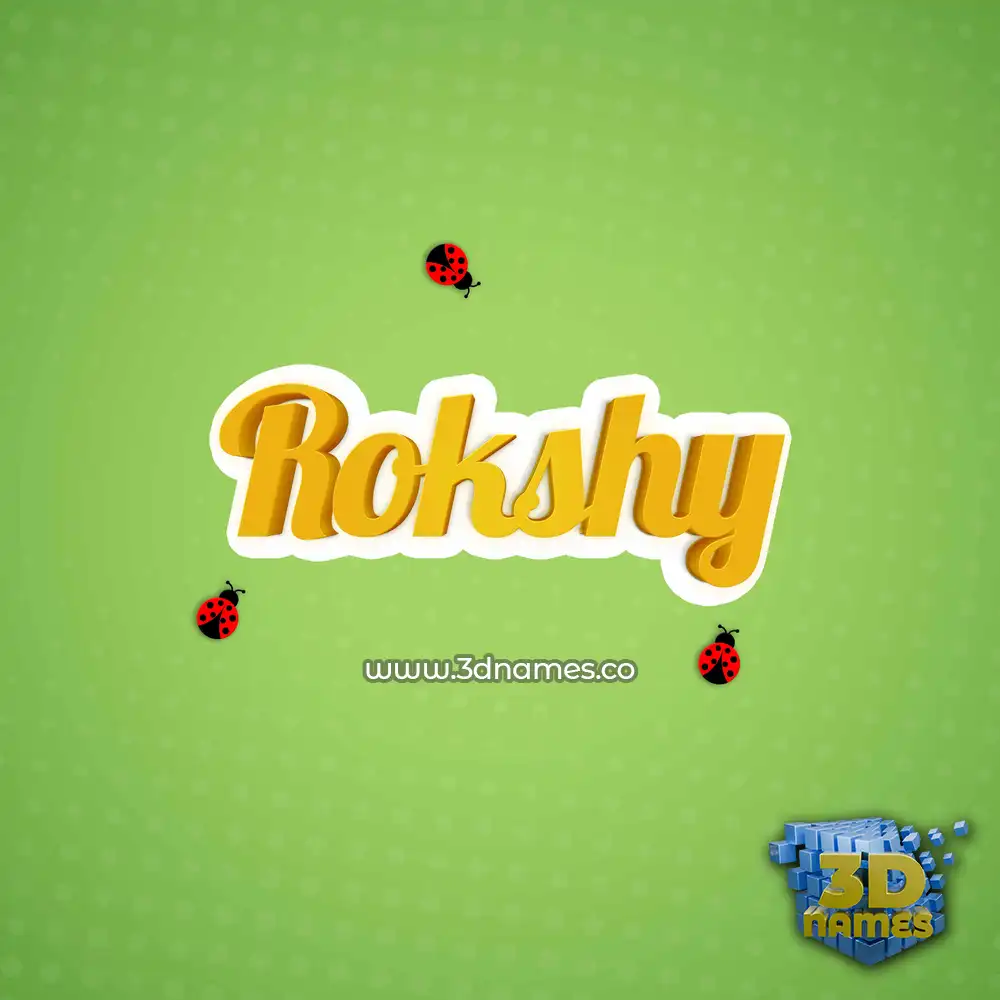 rokshy in Ladybugs style - 3D name wallpaper