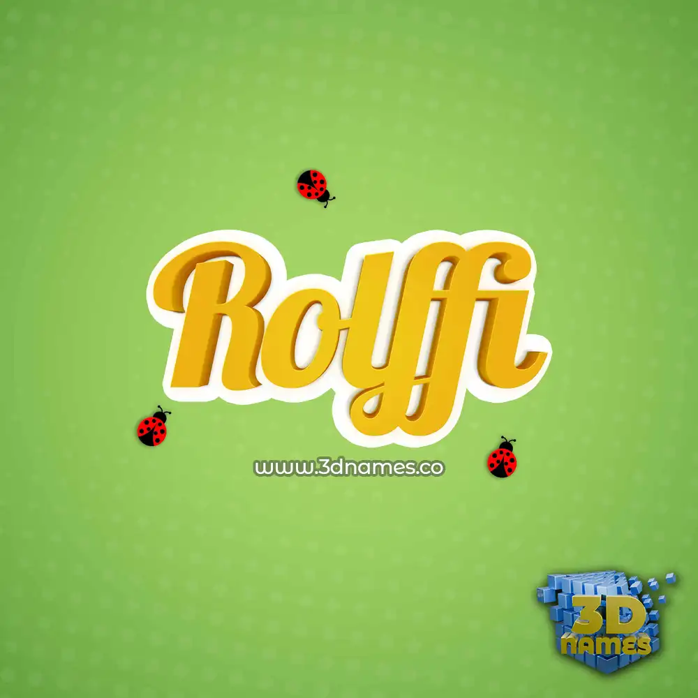 rolffi in Ladybugs style - 3D name wallpaper
