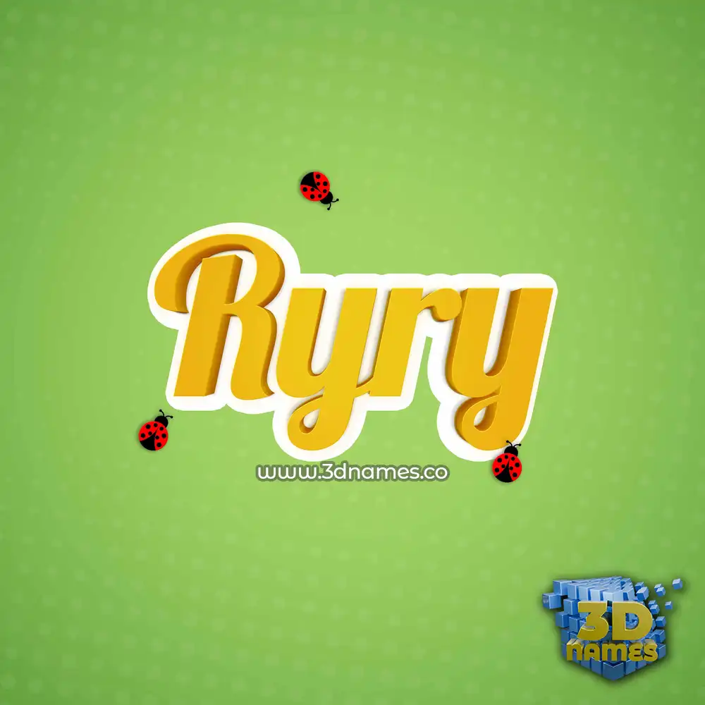 ryry in Ladybugs style - 3D name wallpaper