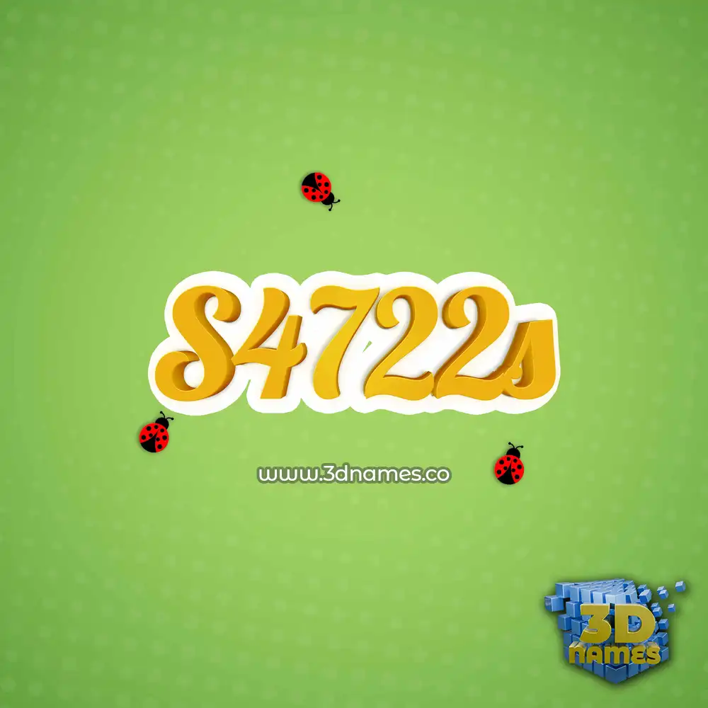 s4722s in Ladybugs style - 3D name wallpaper