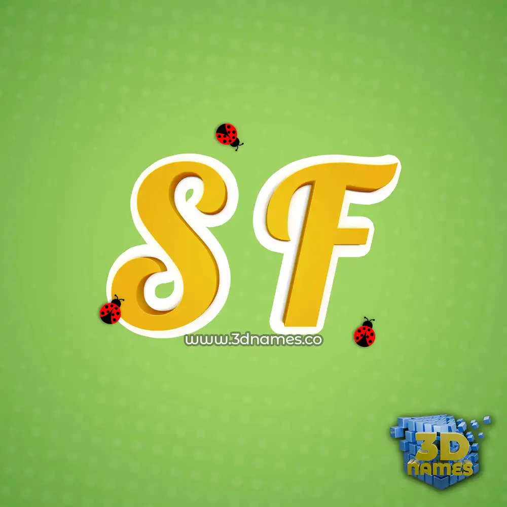 s f in Ladybugs style - 3D name wallpaper