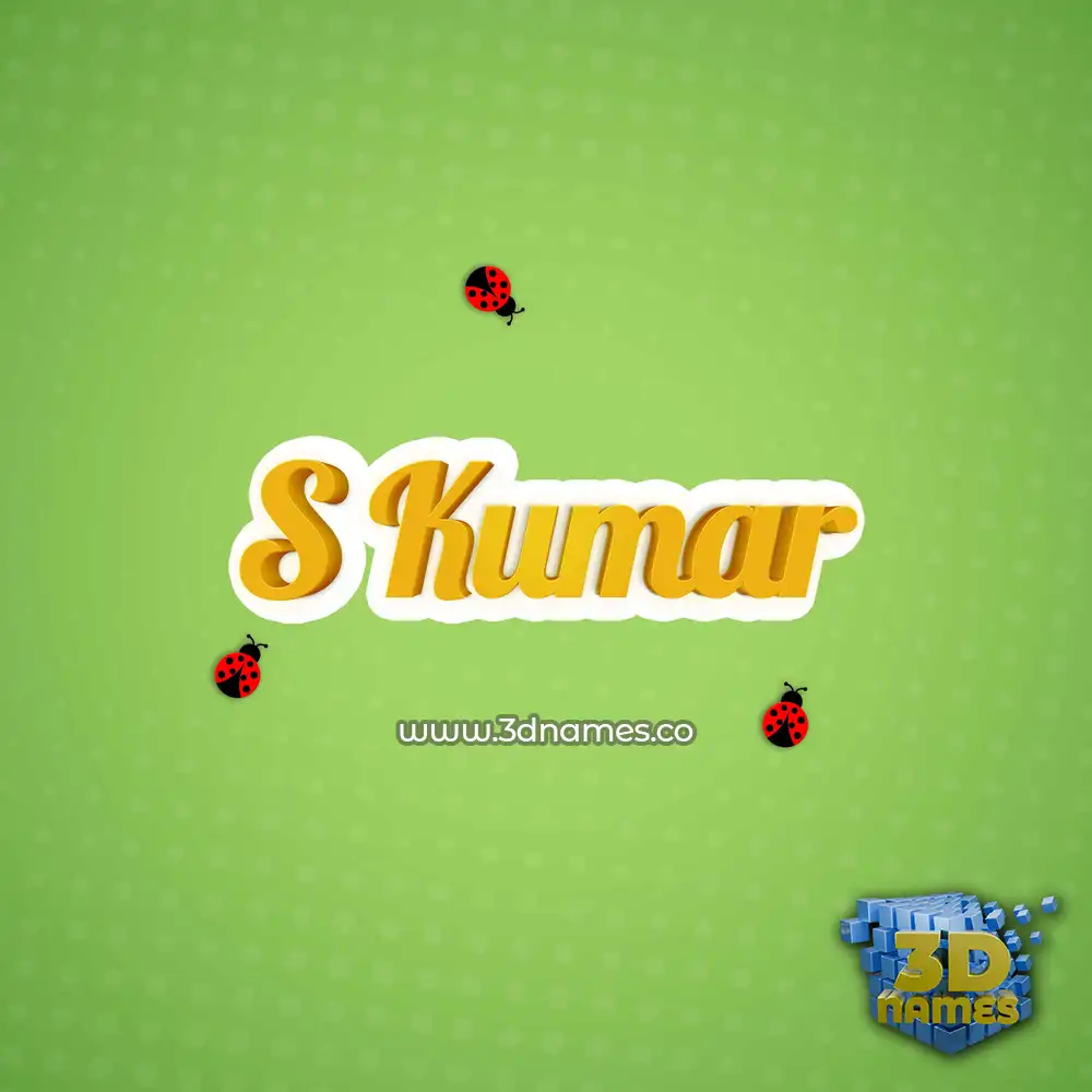 s kumar in Ladybugs style - 3D name wallpaper