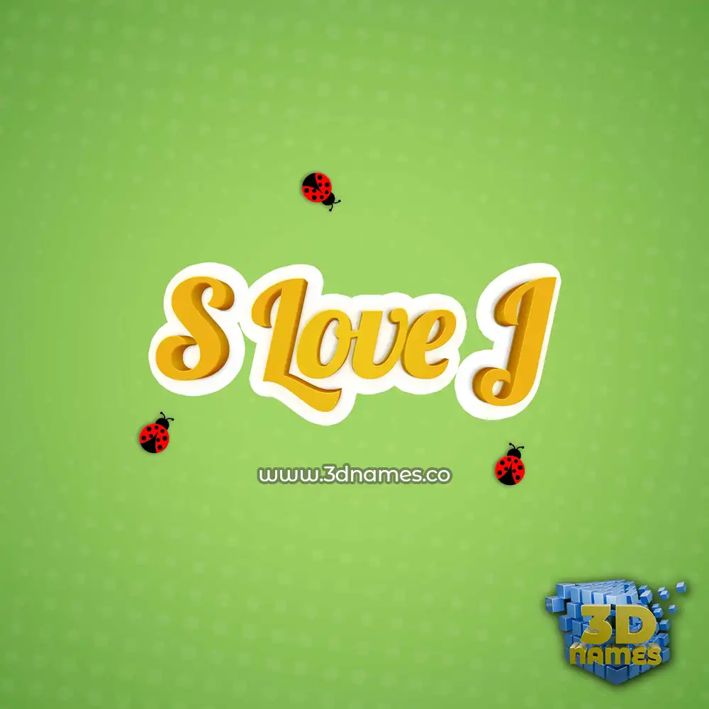 s love j in Ladybugs style - 3D name wallpaper