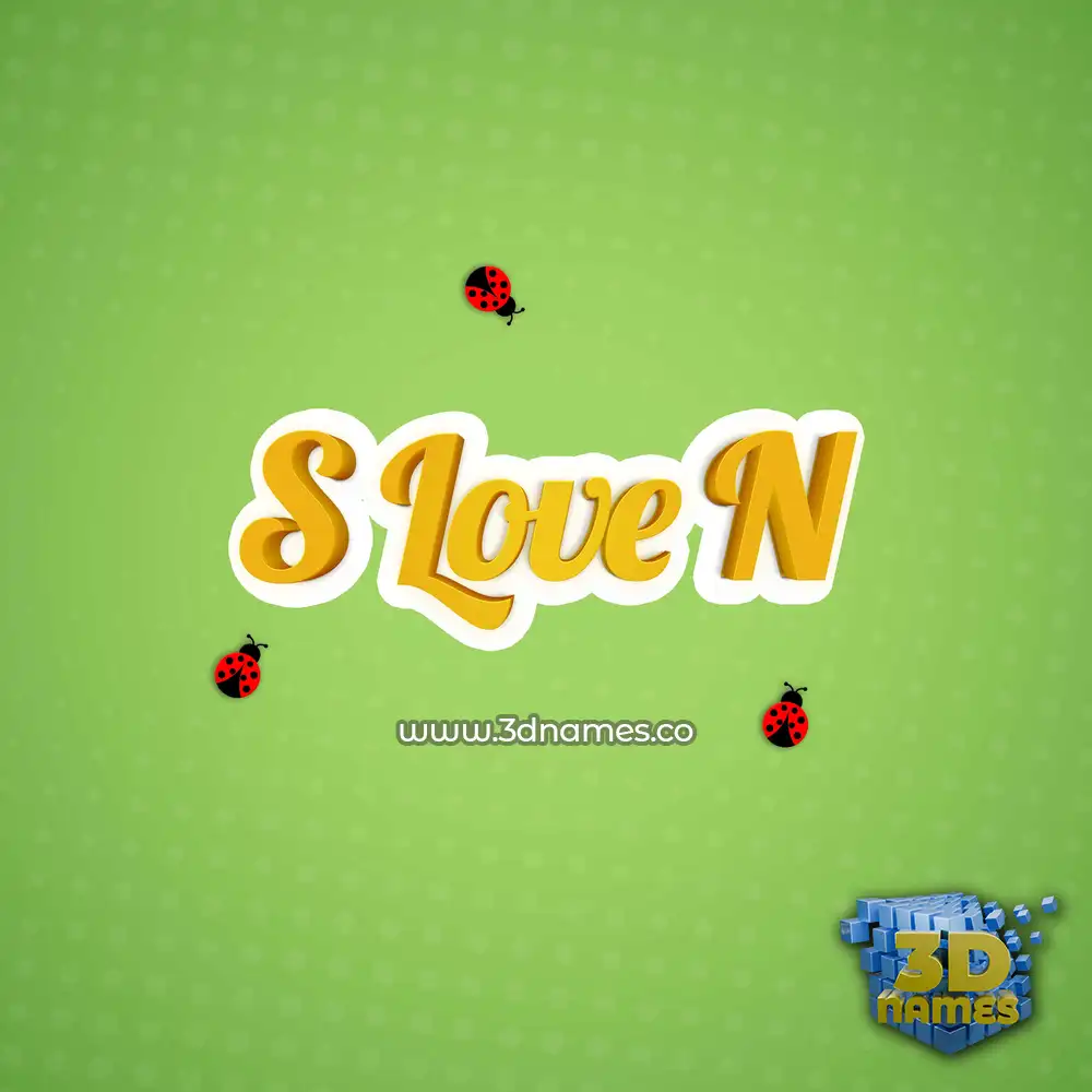 s love n in Ladybugs style - 3D name wallpaper
