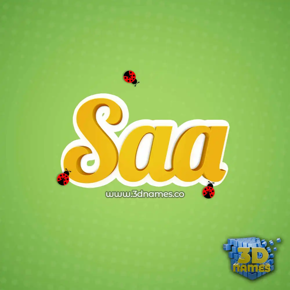 saa in Ladybugs style - 3D name wallpaper