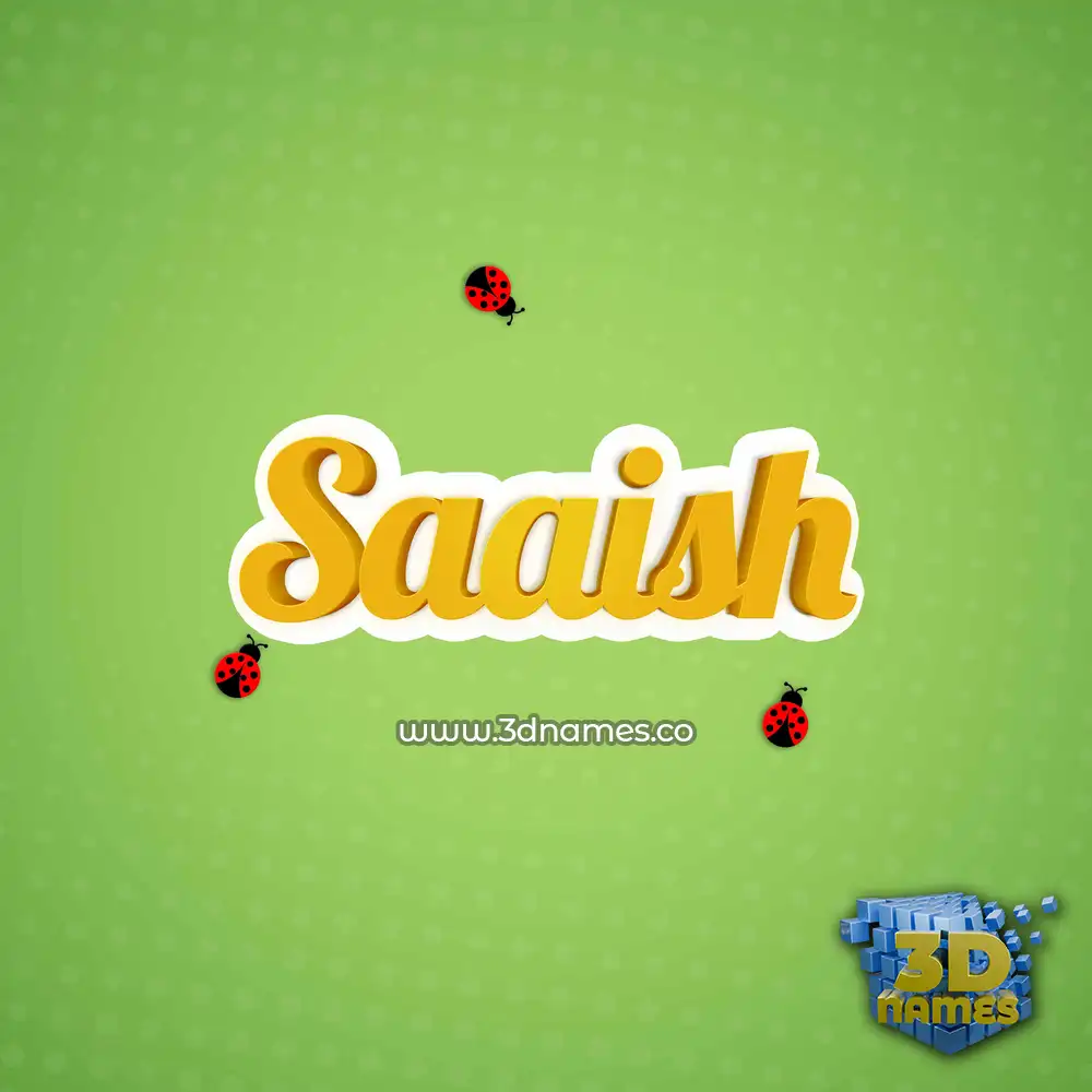 saaish in Ladybugs style - 3D name wallpaper