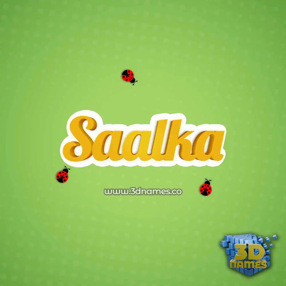 saalka in Ladybugs style - 3D name wallpaper