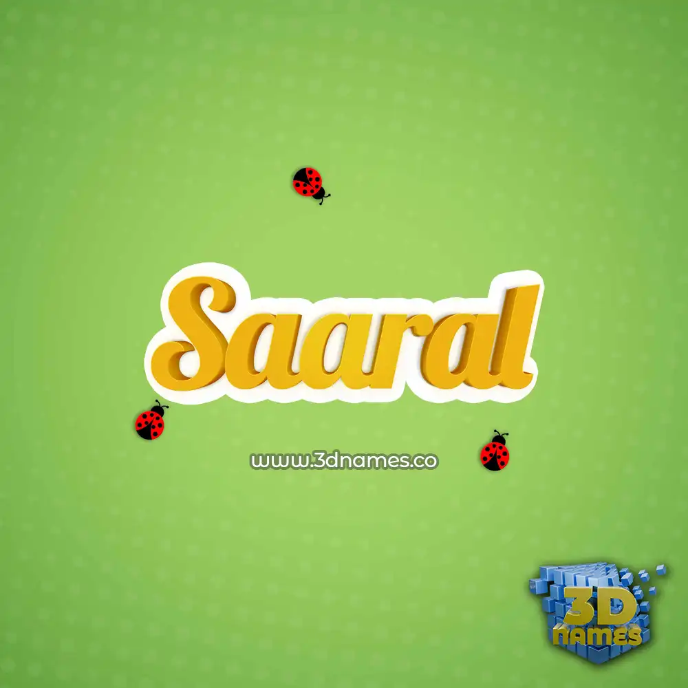saaral in Ladybugs style - 3D name wallpaper