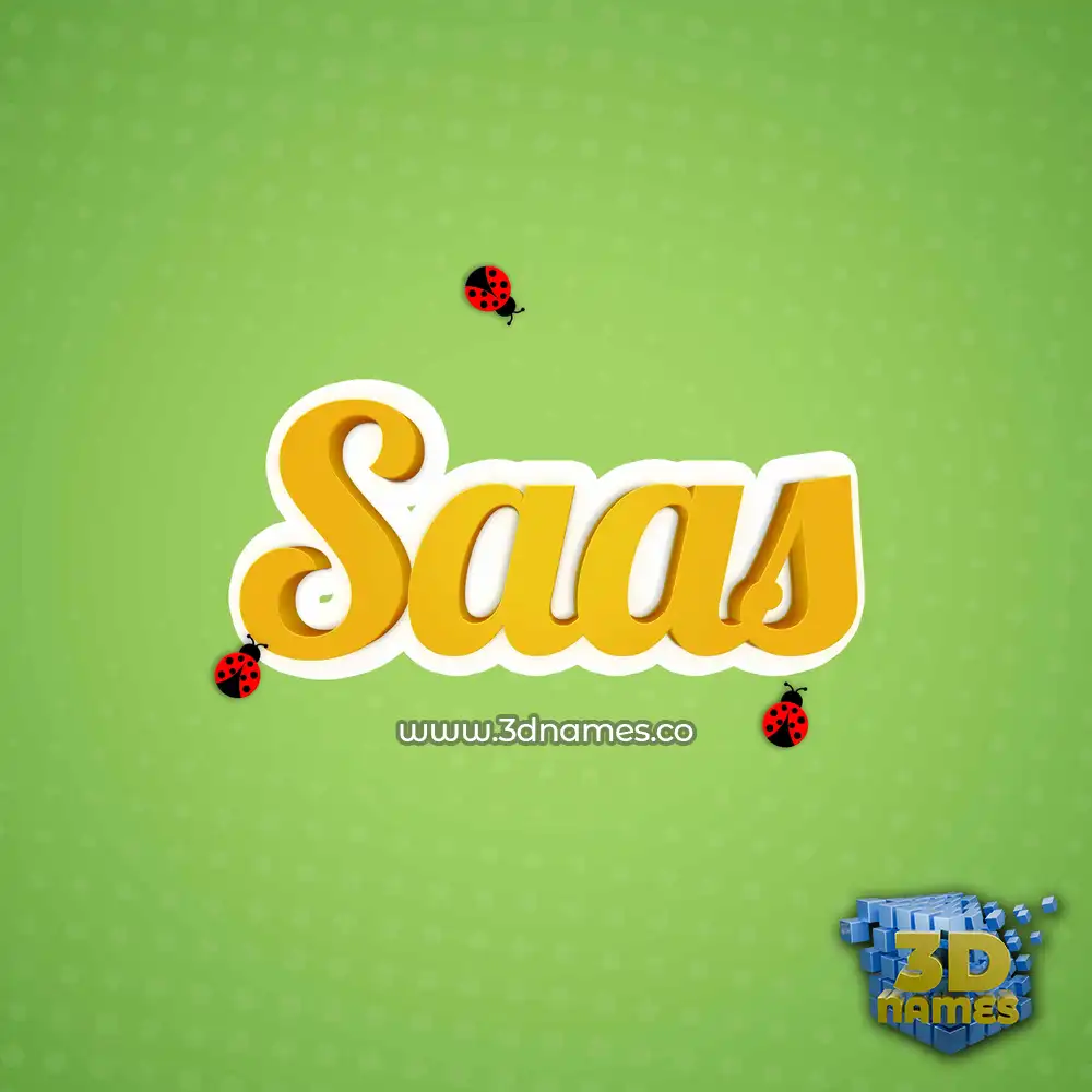 saas in Ladybugs style - 3D name wallpaper