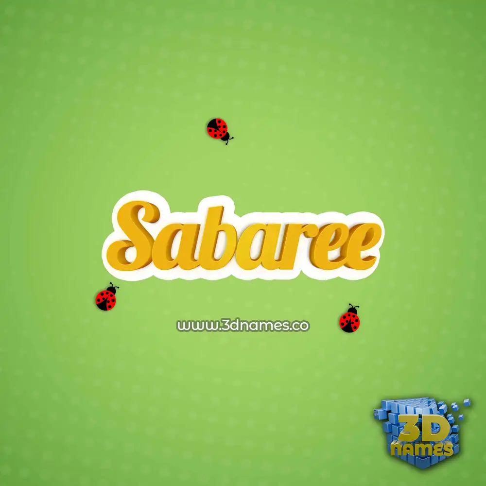sabaree in Ladybugs style - 3D name wallpaper
