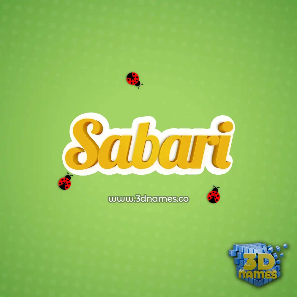 sabari in Ladybugs style - 3D name wallpaper