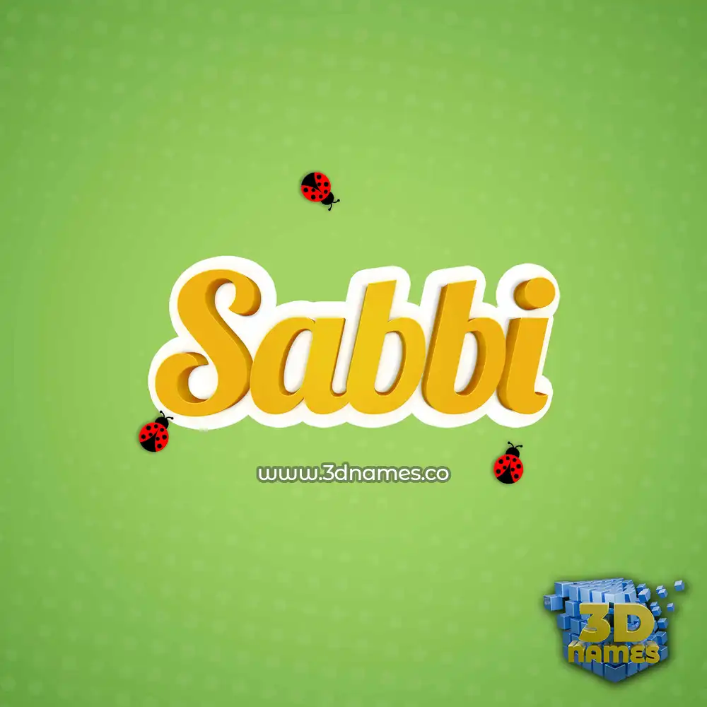 sabbi in Ladybugs style - 3D name wallpaper