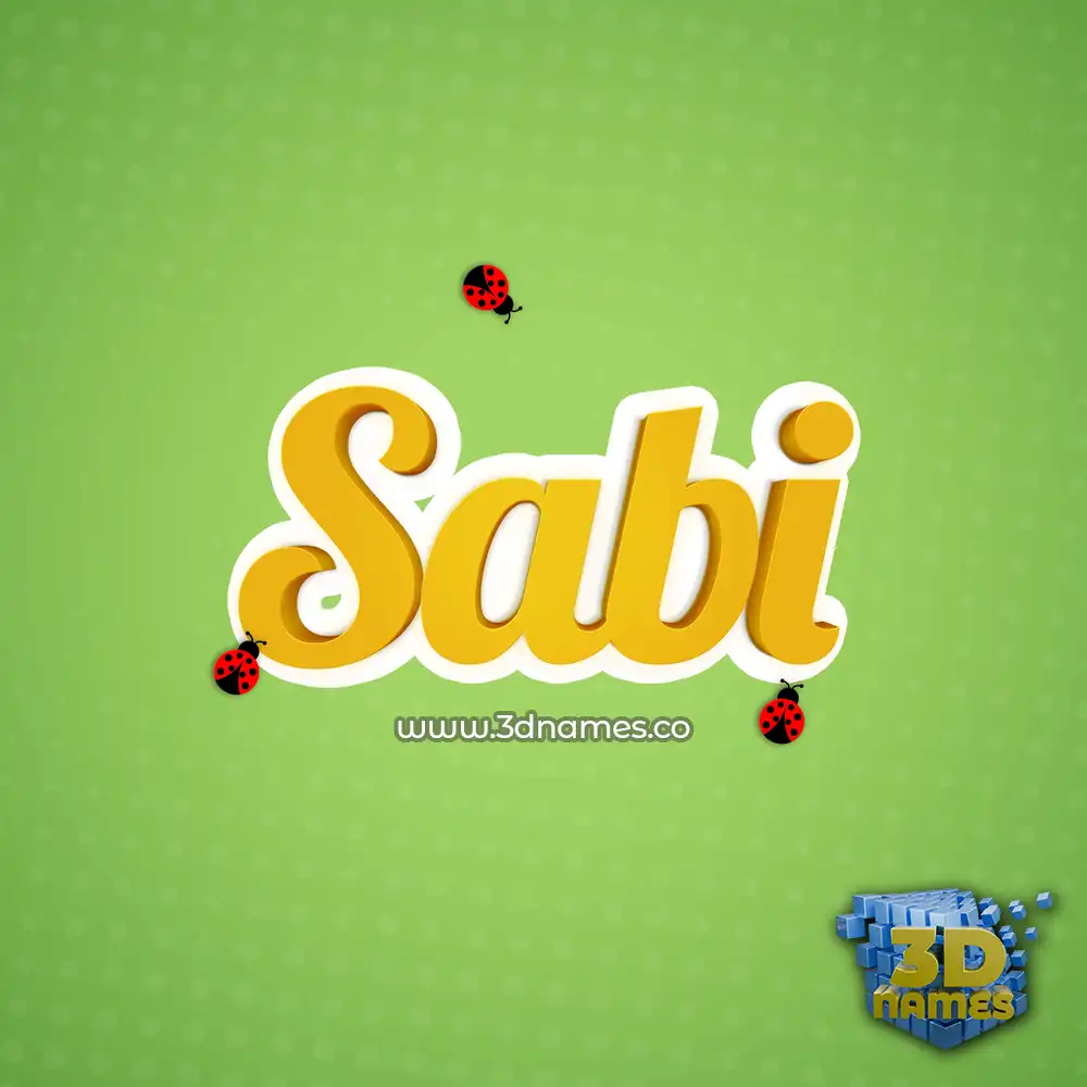 sabi in Ladybugs style - 3D name wallpaper