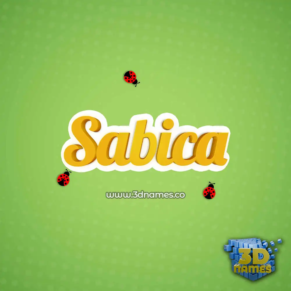 sabica in Ladybugs style - 3D name wallpaper