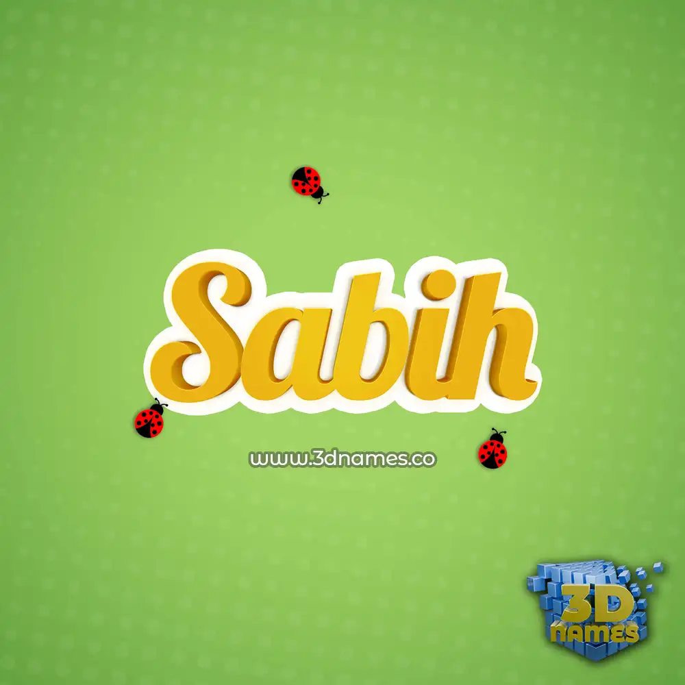 sabih in Ladybugs style - 3D name wallpaper