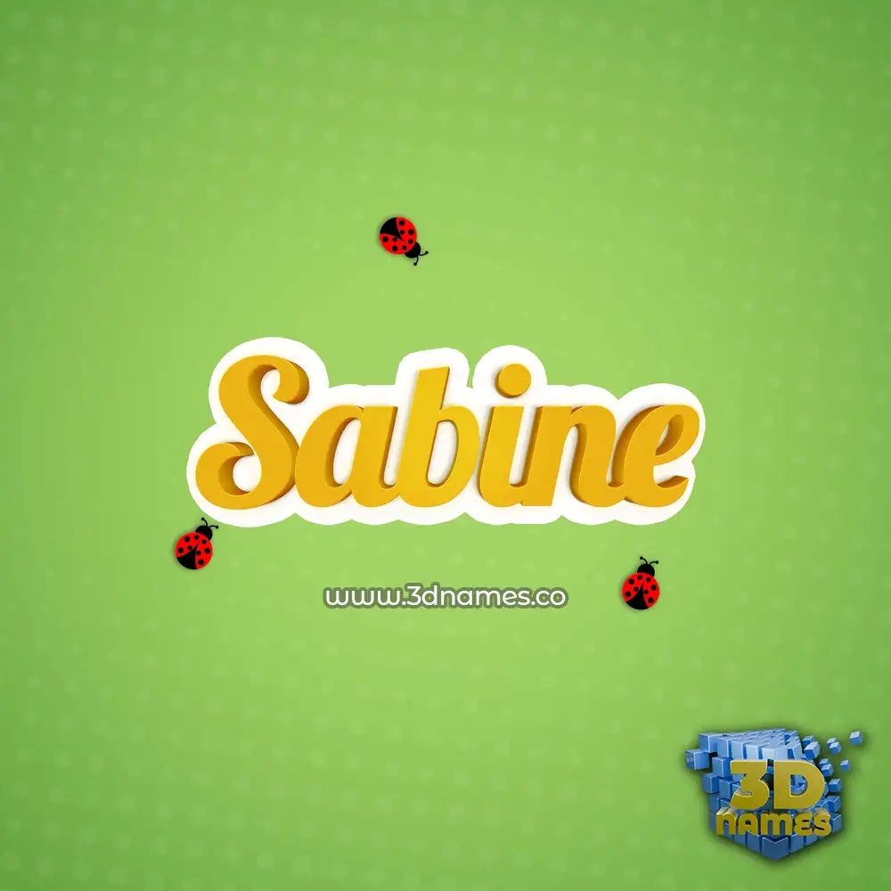 sabine in Ladybugs style - 3D name wallpaper