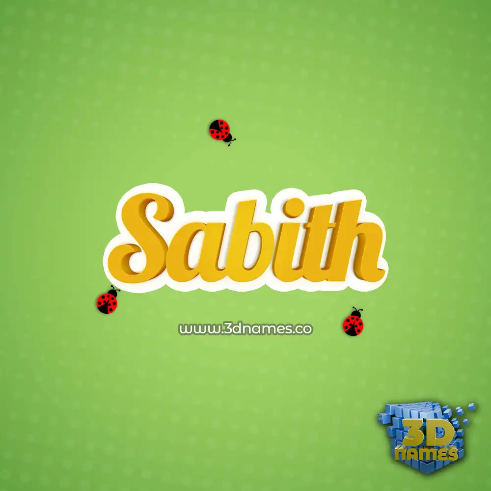sabith in Ladybugs style - 3D name wallpaper