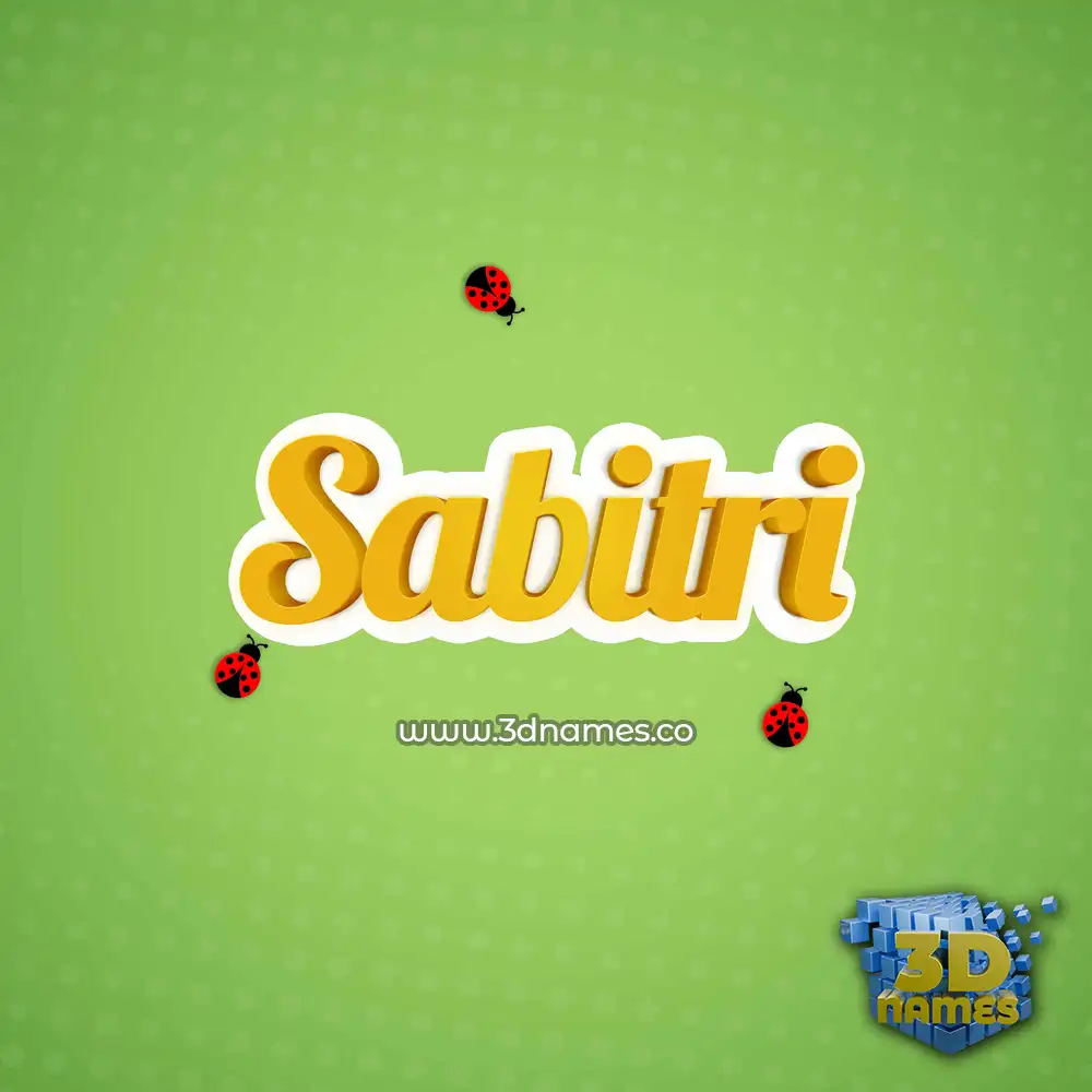 sabitri in Ladybugs style - 3D name wallpaper