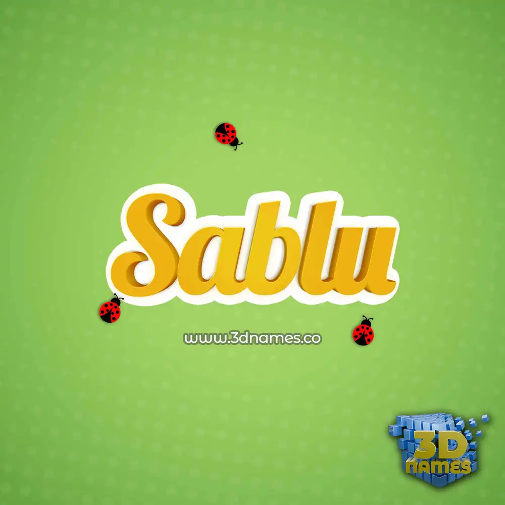 sablu in Ladybugs style - 3D name wallpaper