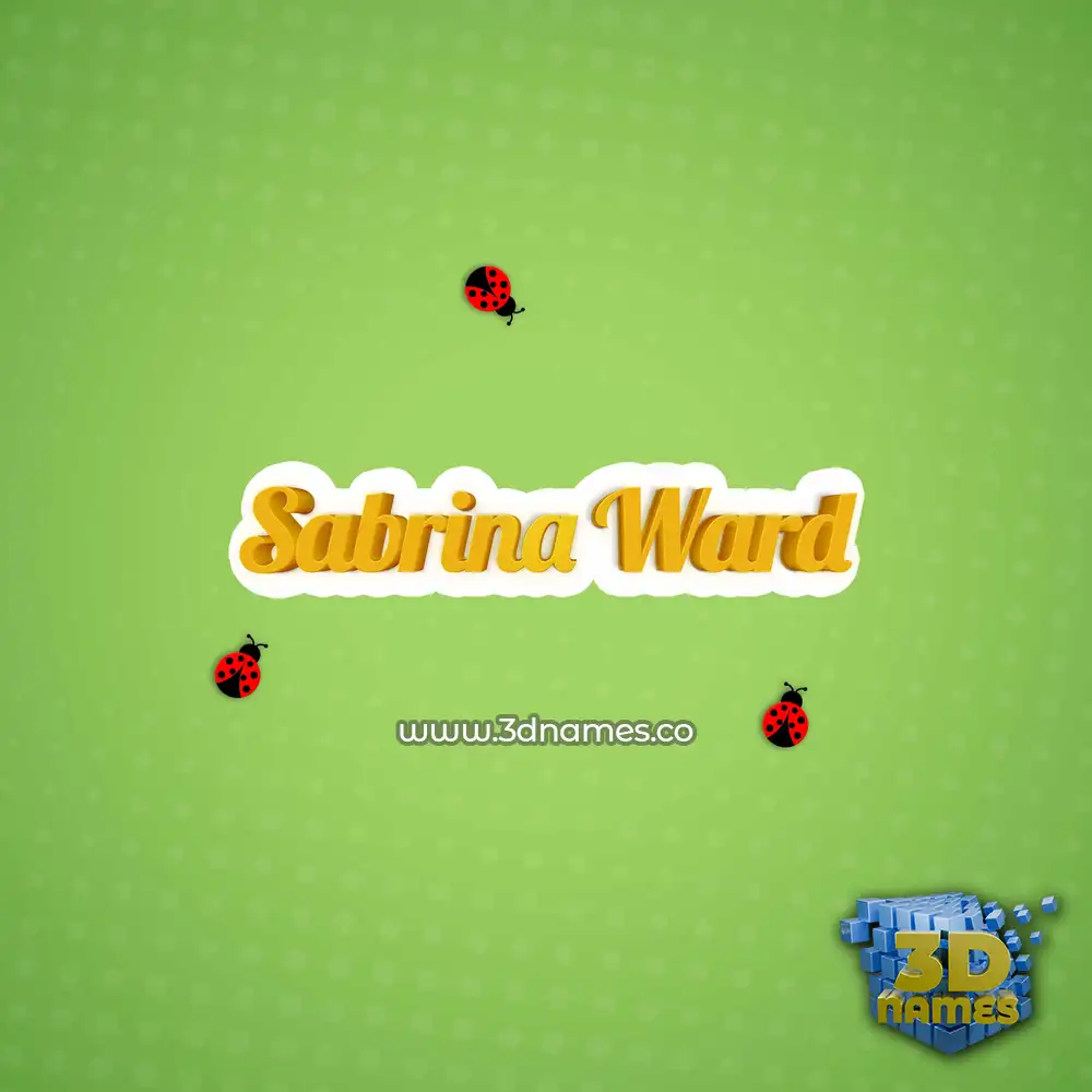 sabrina ward in Ladybugs style - 3D name wallpaper