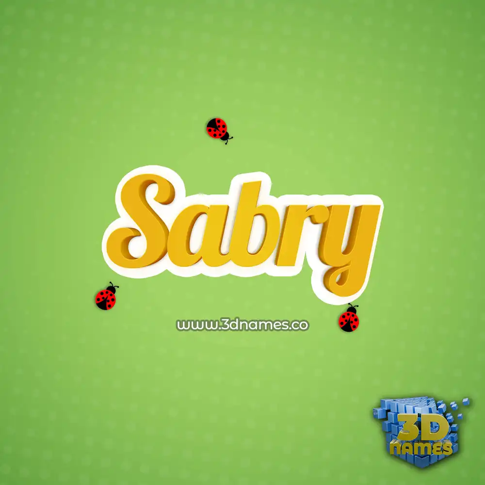 sabry in Ladybugs style - 3D name wallpaper