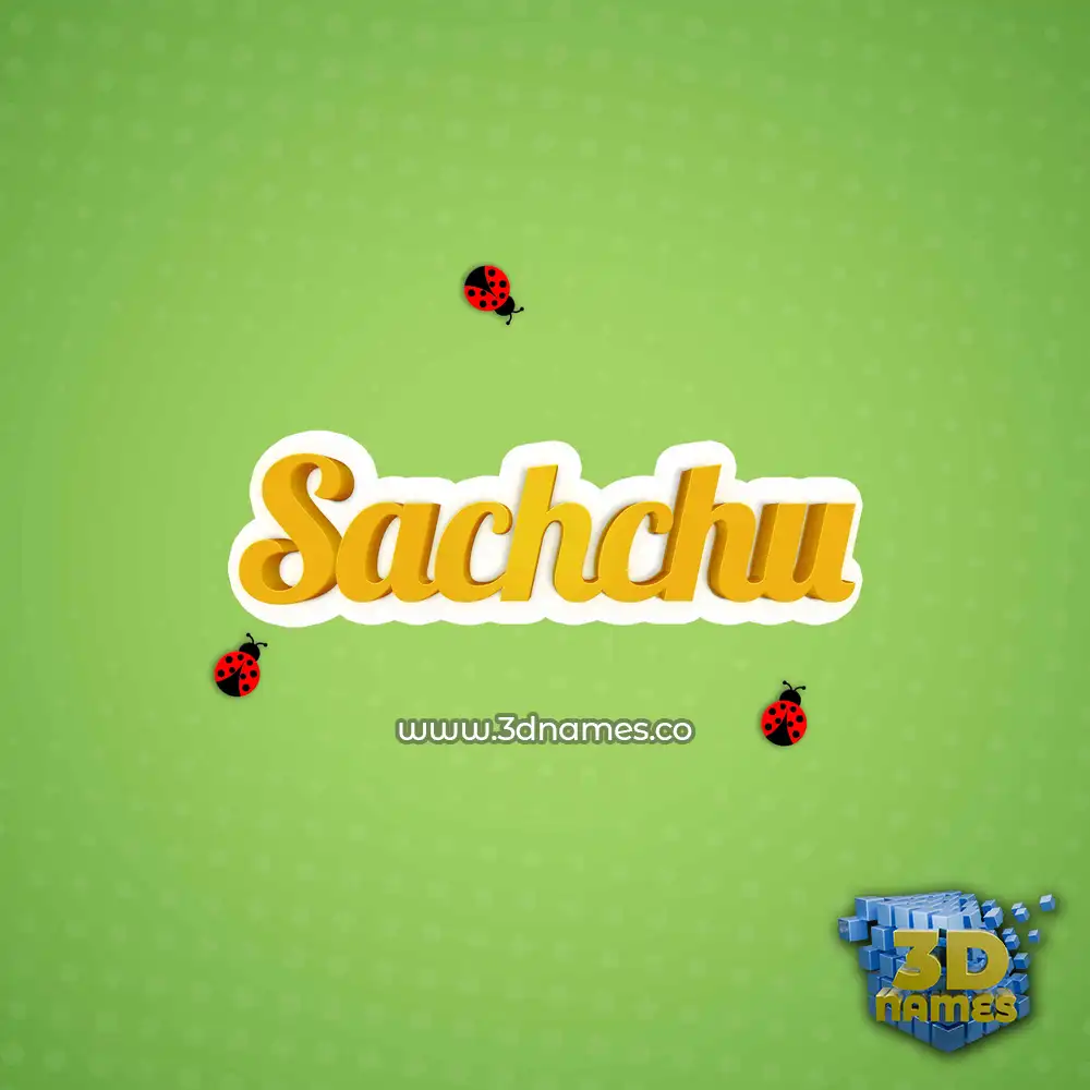 sachchu in Ladybugs style - 3D name wallpaper