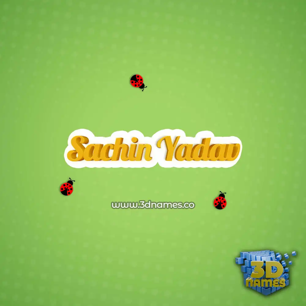 sachin yadav in Ladybugs style - 3D name wallpaper