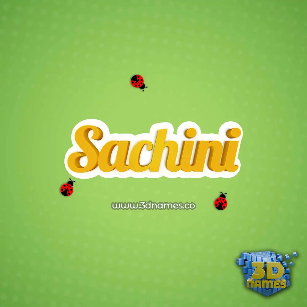 sachini in Ladybugs style - 3D name wallpaper
