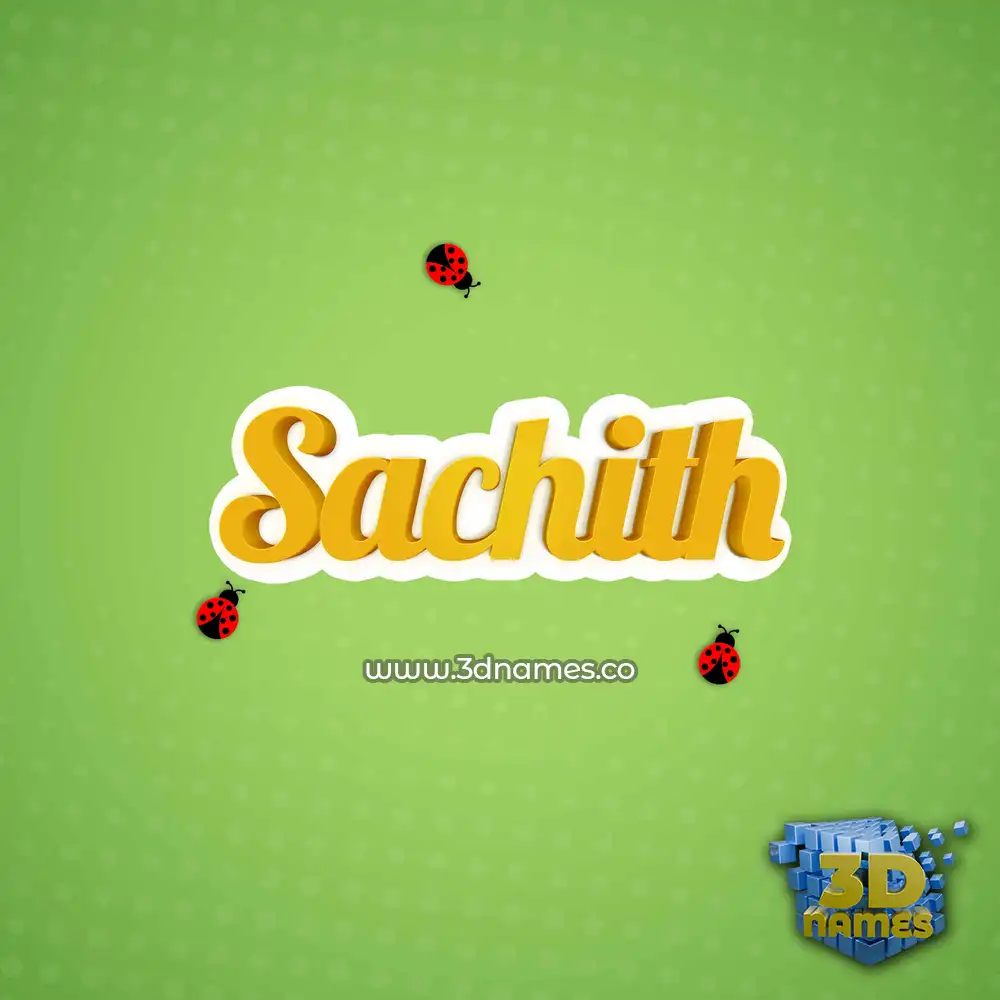 sachith in Ladybugs style - 3D name wallpaper