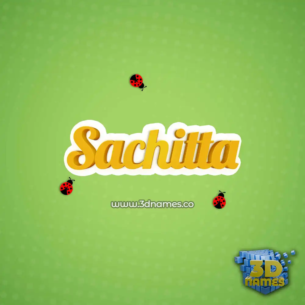 sachitta in Ladybugs style - 3D name wallpaper