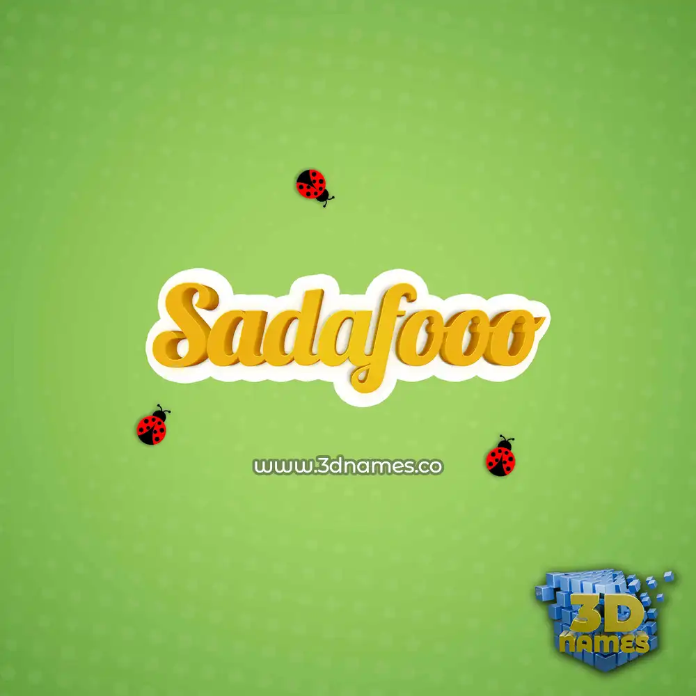 sadafooo in Ladybugs style - 3D name wallpaper
