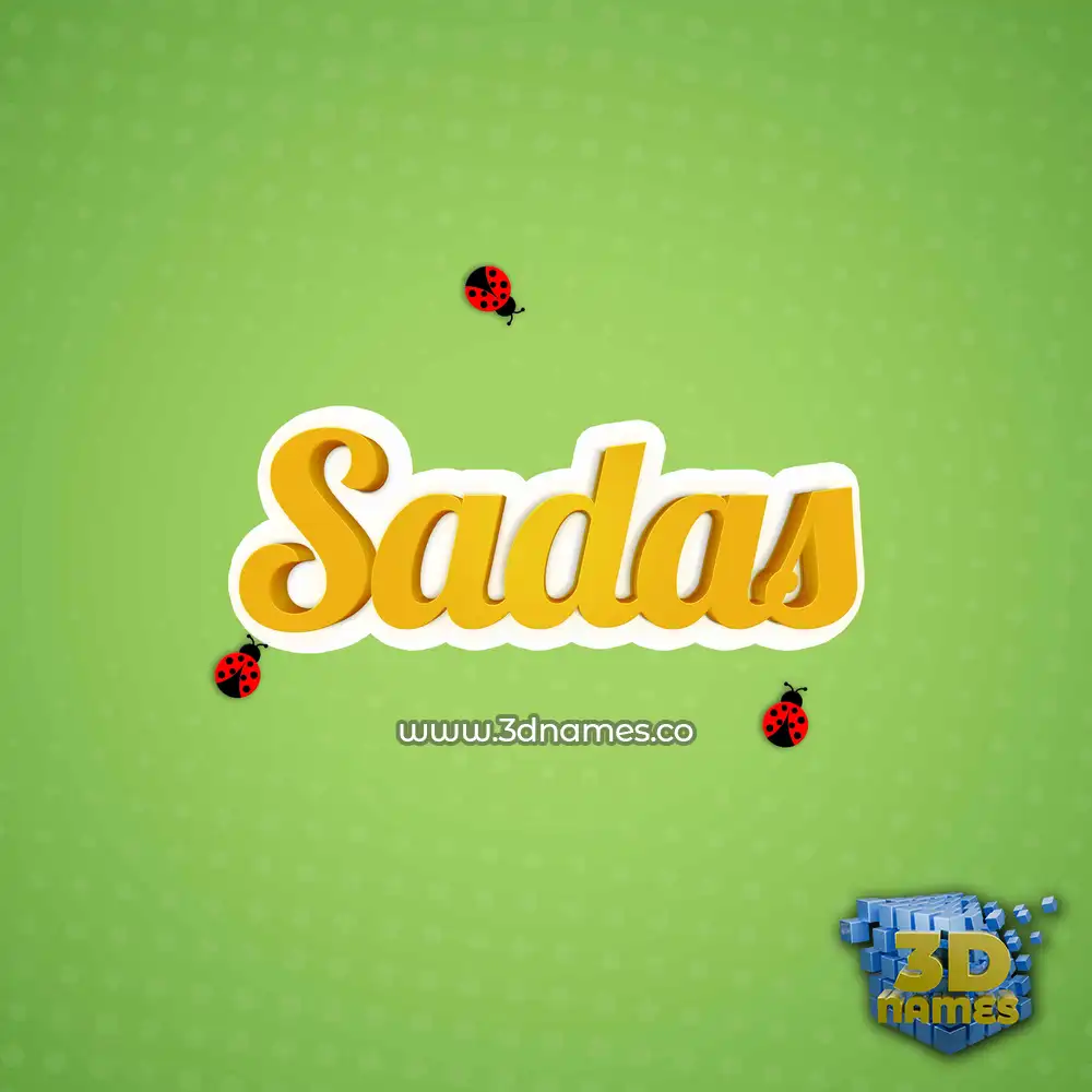 sadas in Ladybugs style - 3D name wallpaper