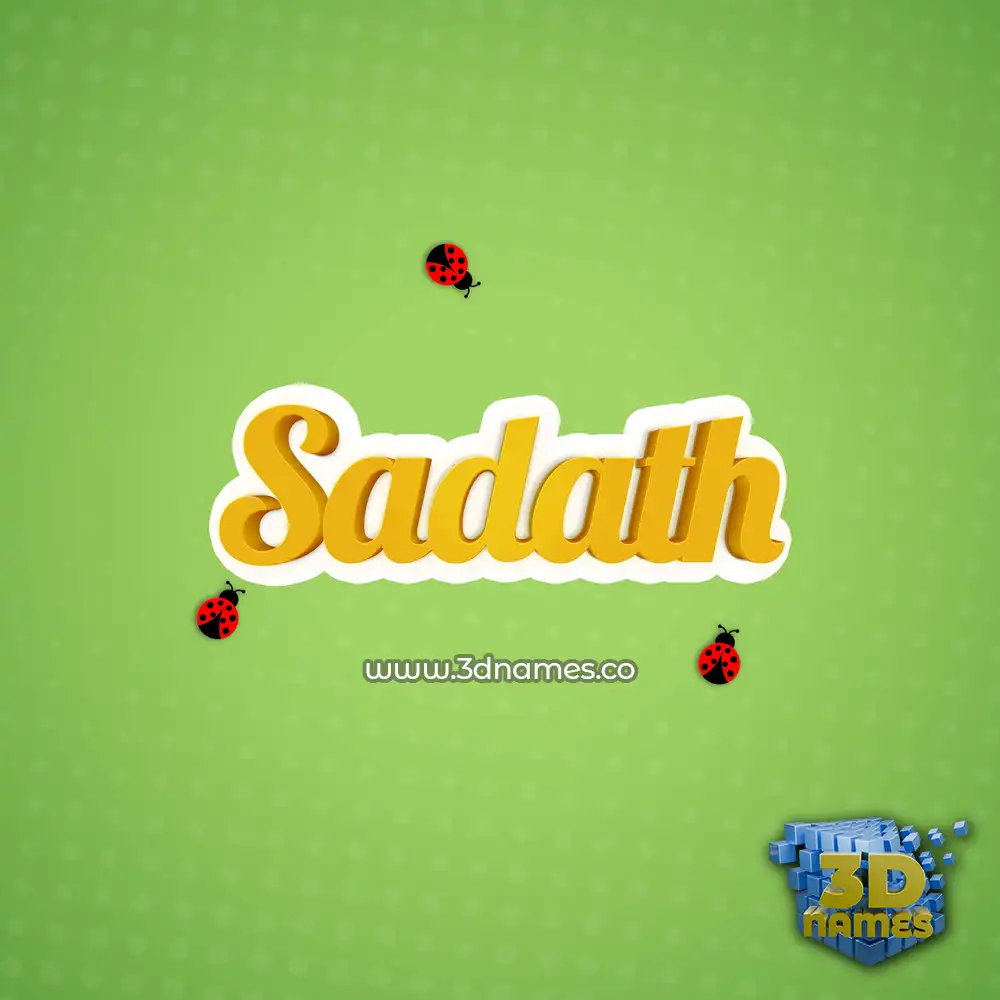 sadath in Ladybugs style - 3D name wallpaper