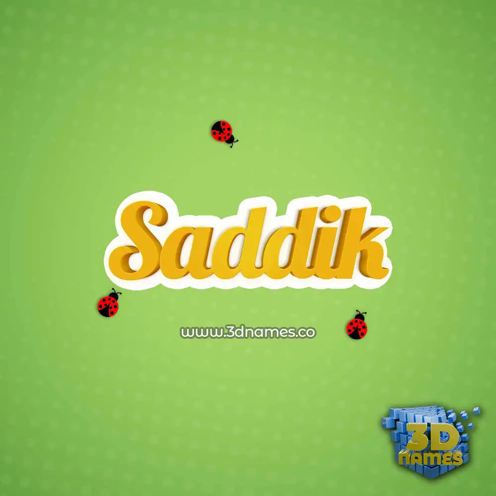 saddik in Ladybugs style - 3D name wallpaper