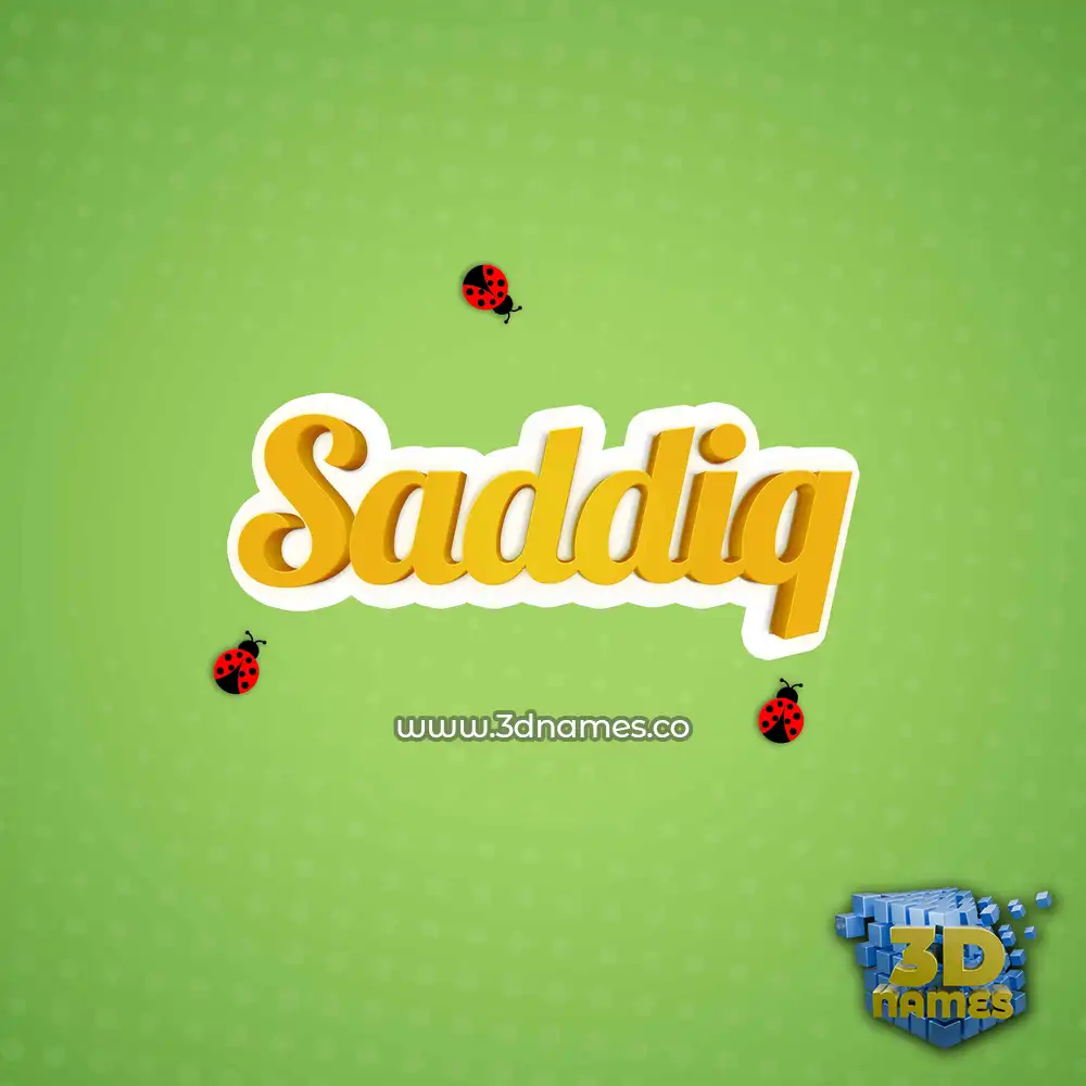 saddiq in Ladybugs style - 3D name wallpaper