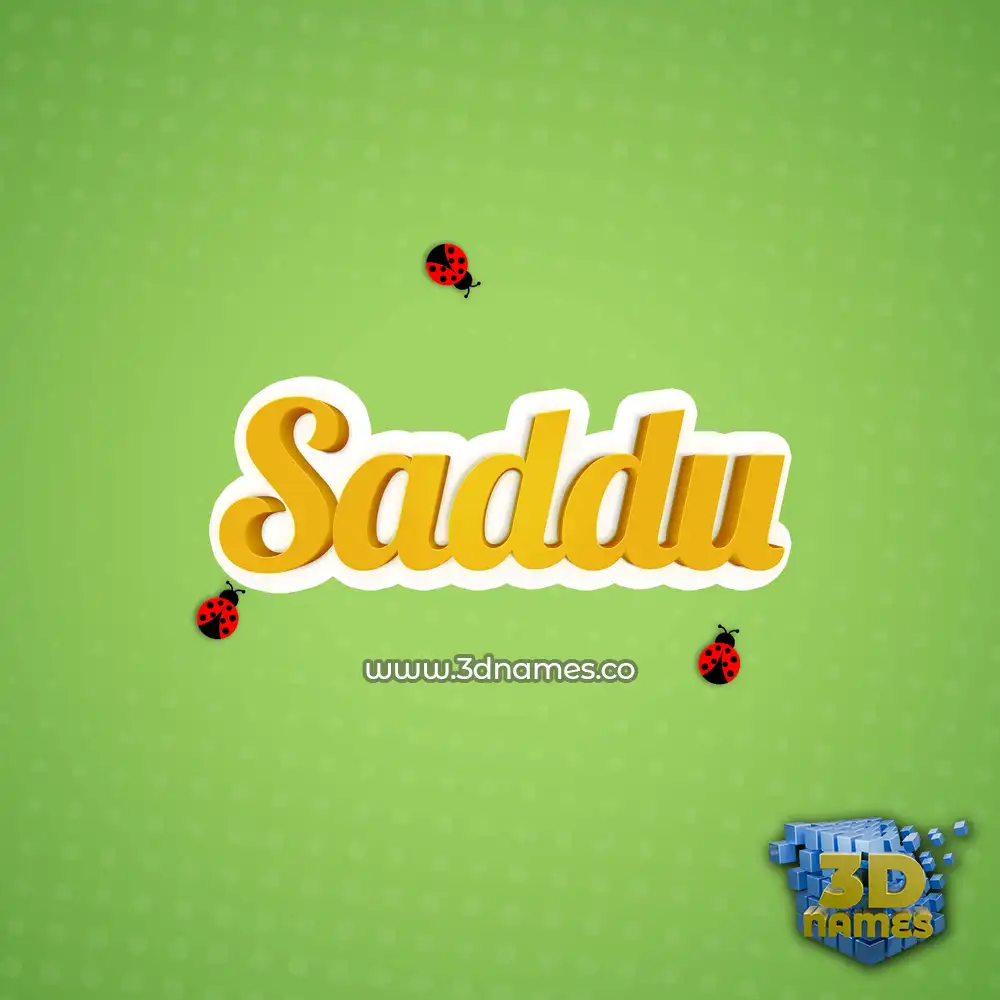 saddu in Ladybugs style - 3D name wallpaper