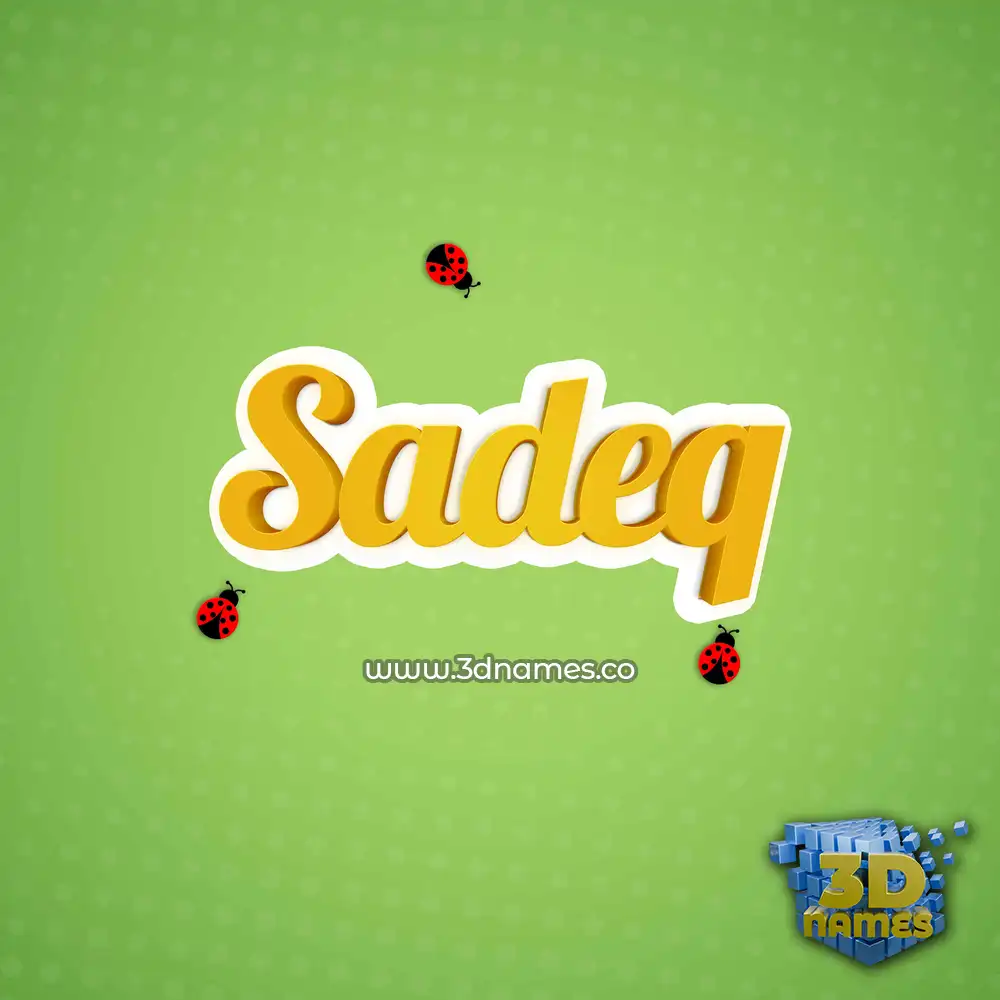 sadeq in Ladybugs style - 3D name wallpaper