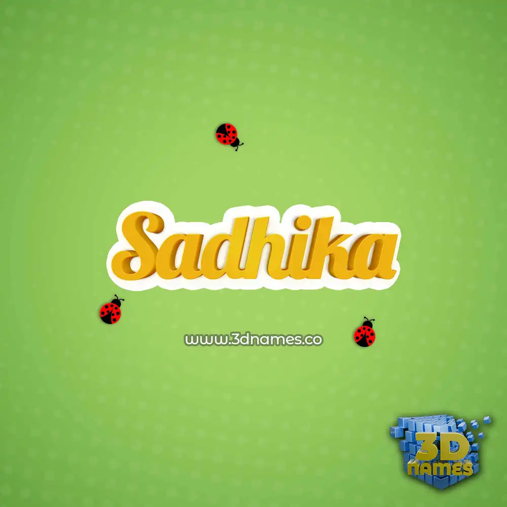 sadhika in Ladybugs style - 3D name wallpaper