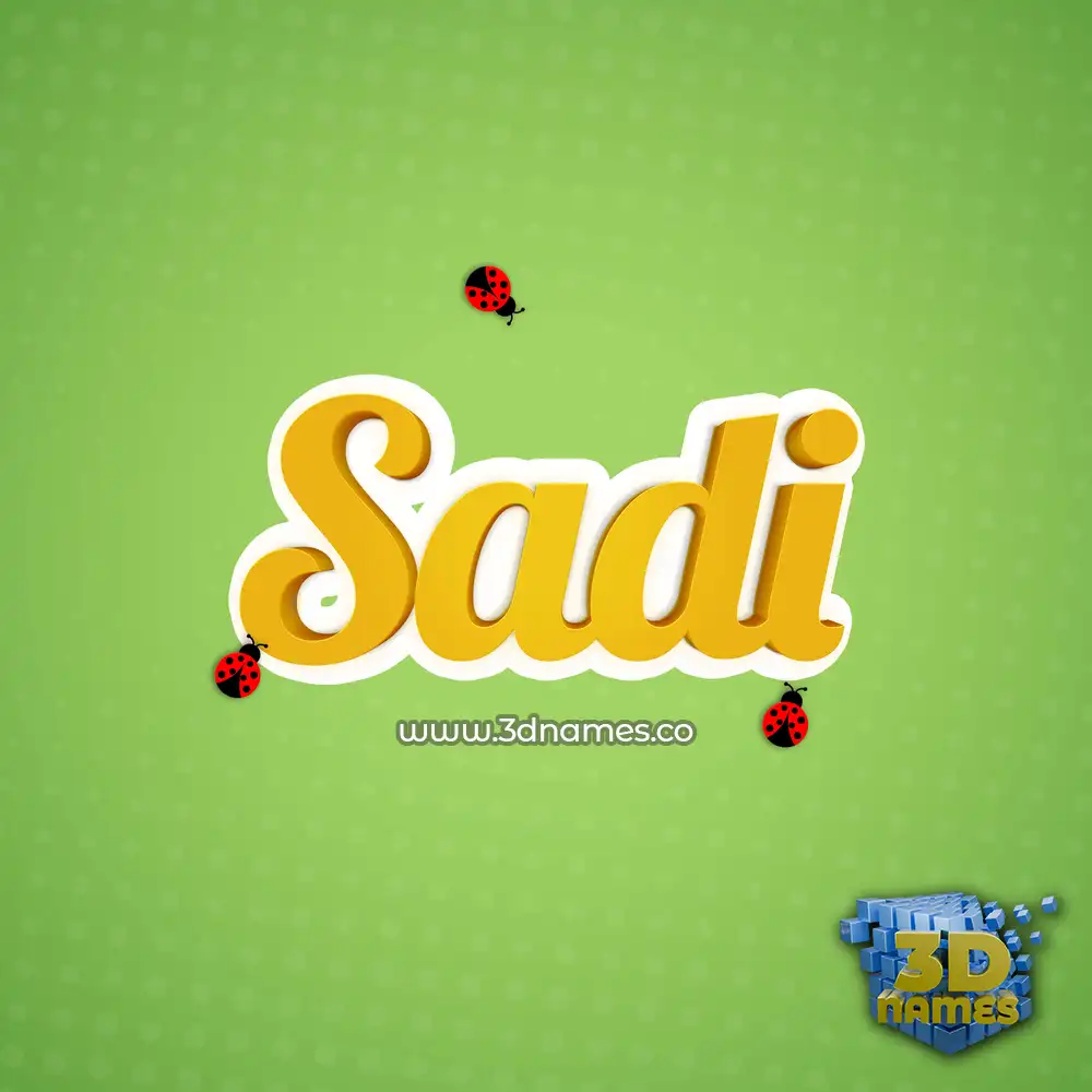sadi in Ladybugs style - 3D name wallpaper