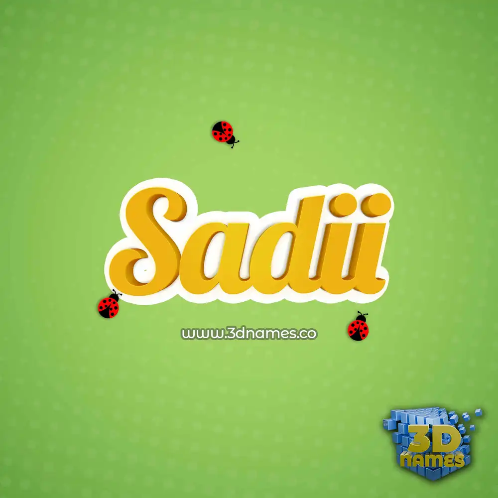 sadii in Ladybugs style - 3D name wallpaper