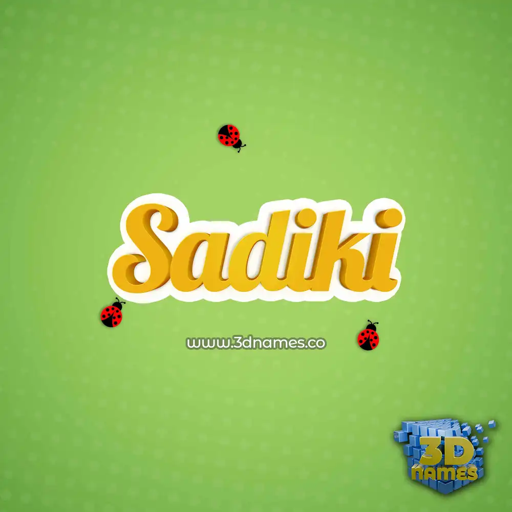 sadiki in Ladybugs style - 3D name wallpaper