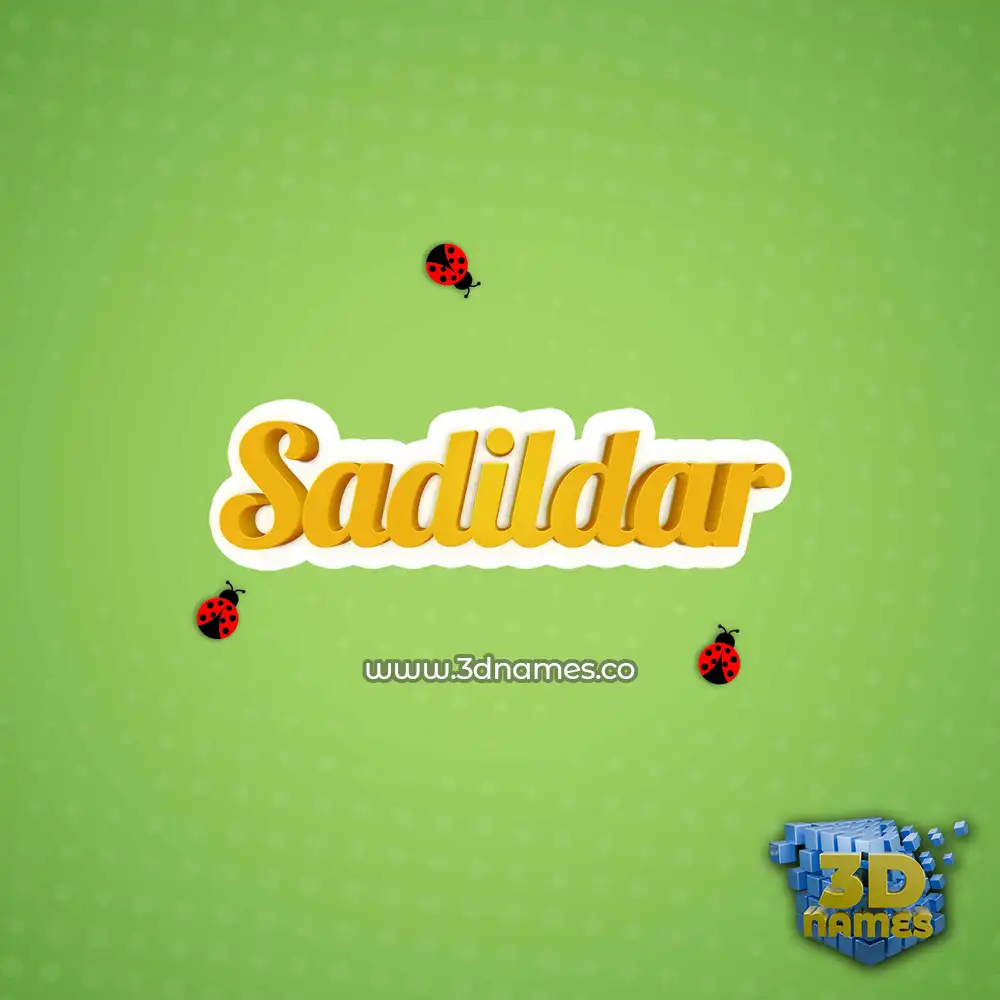 sadildar in Ladybugs style - 3D name wallpaper