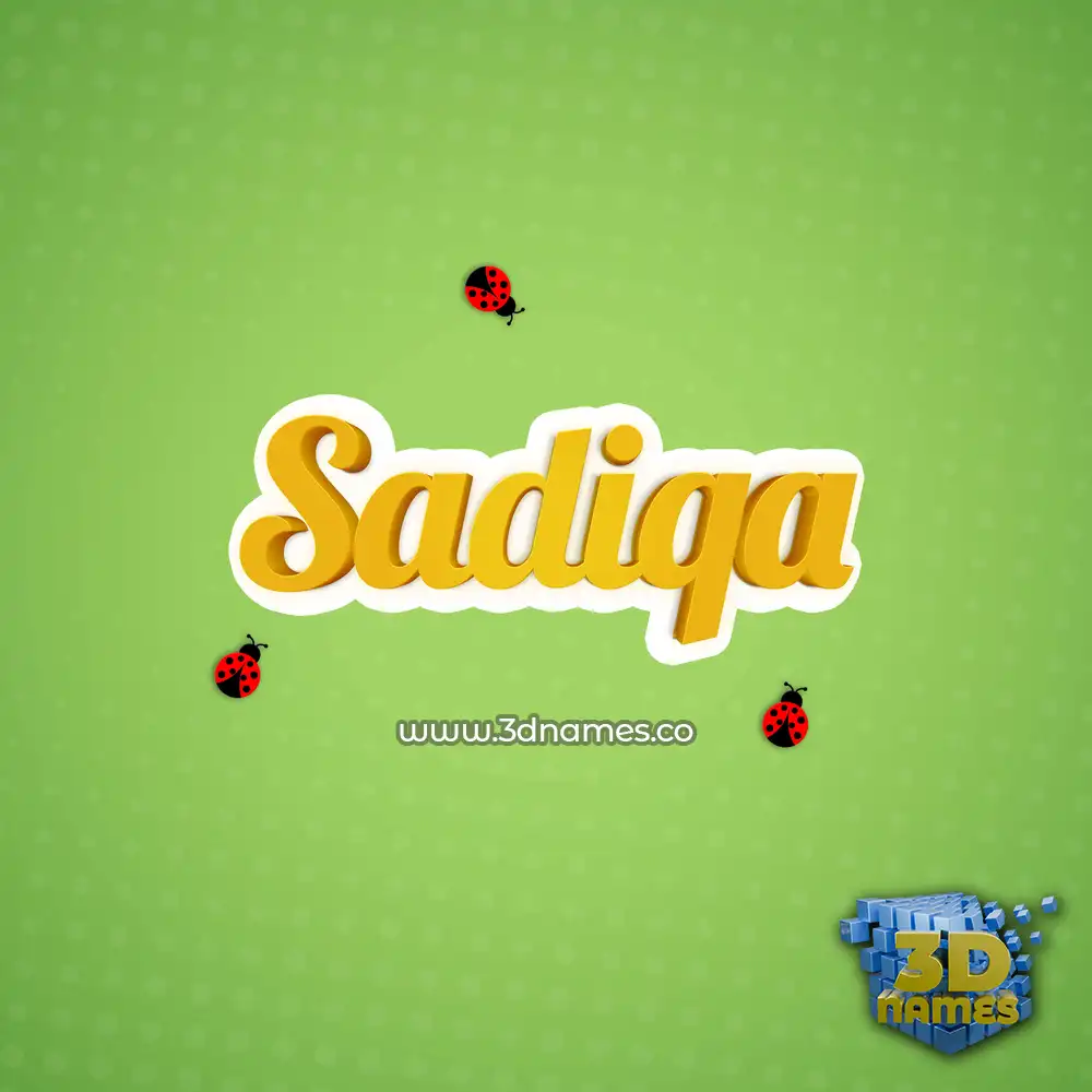sadiqa in Ladybugs style - 3D name wallpaper