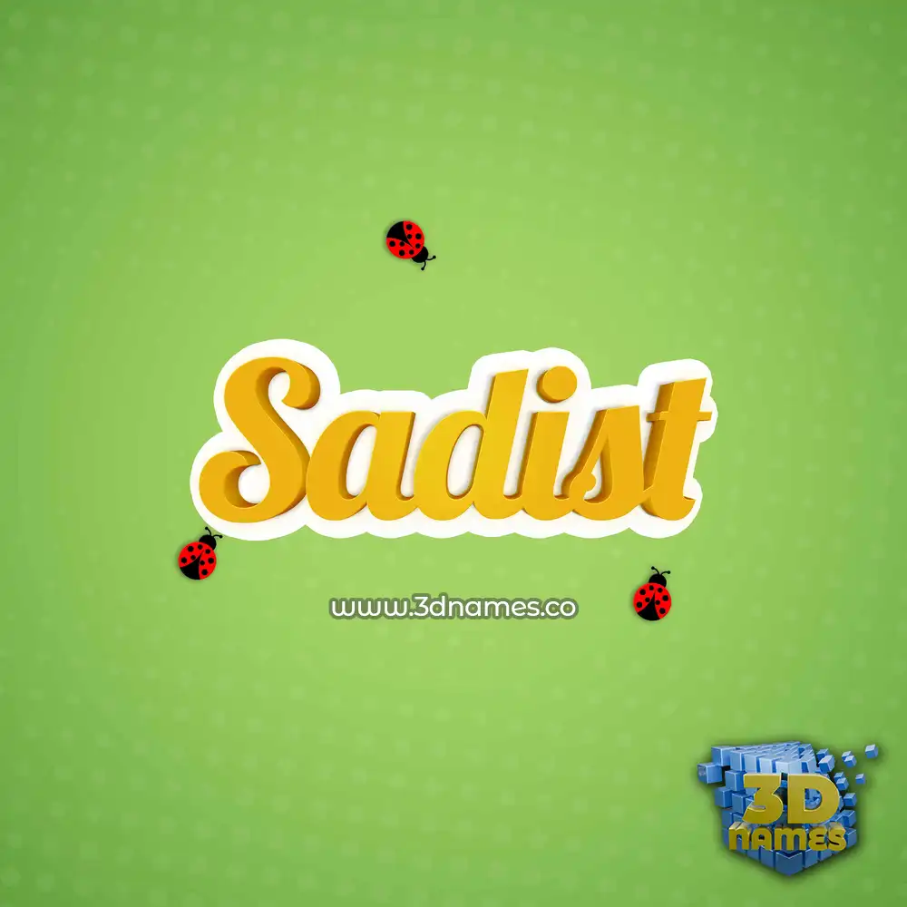 sadist in Ladybugs style - 3D name wallpaper