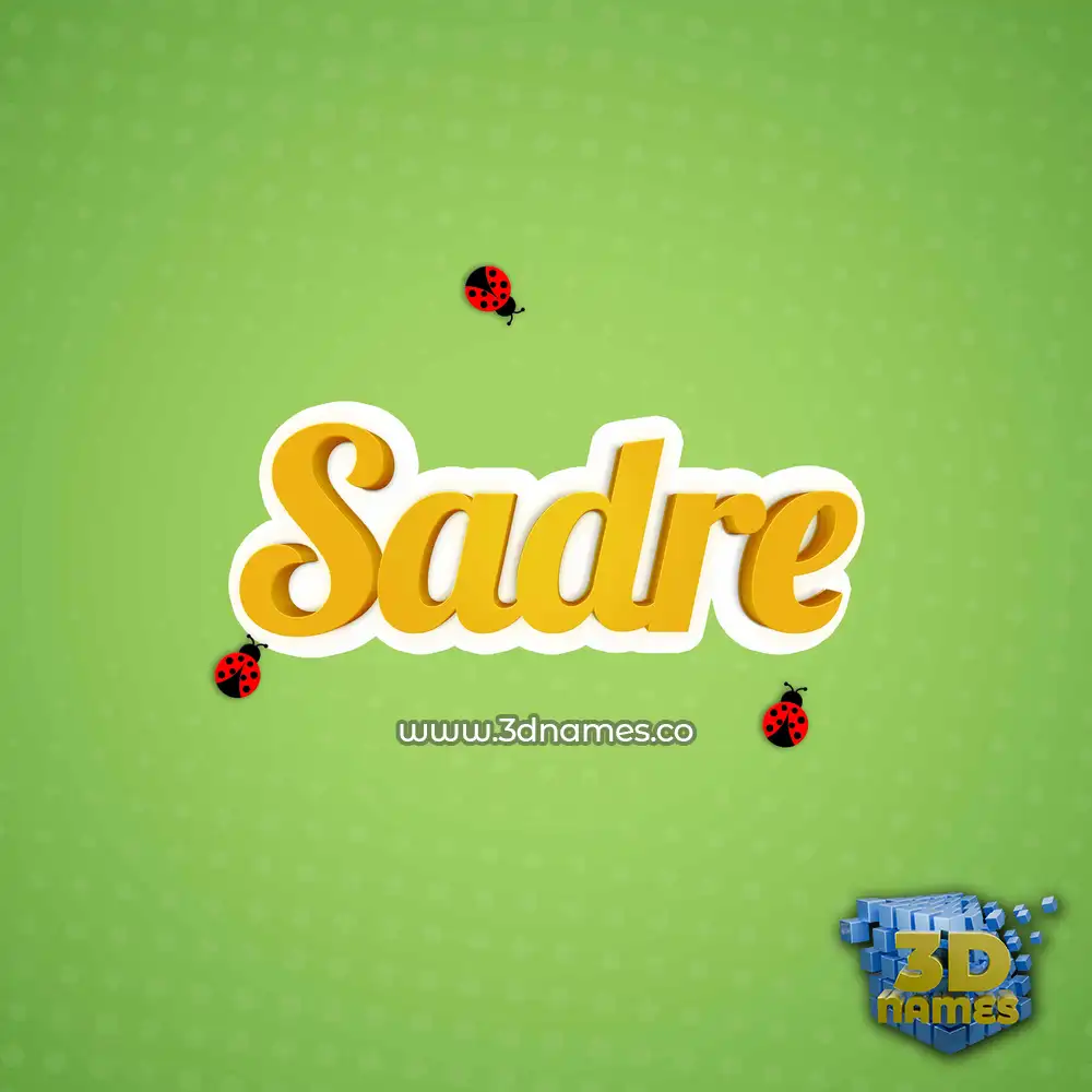 sadre in Ladybugs style - 3D name wallpaper