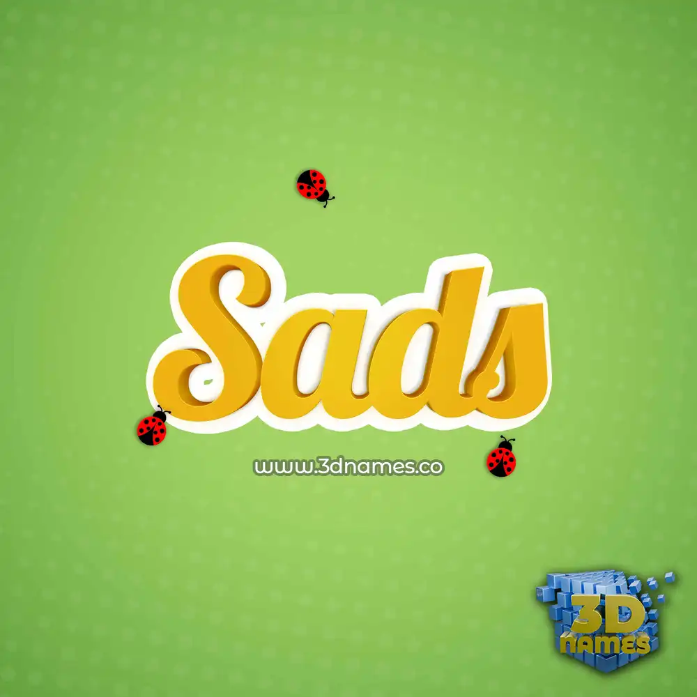 sads in Ladybugs style - 3D name wallpaper