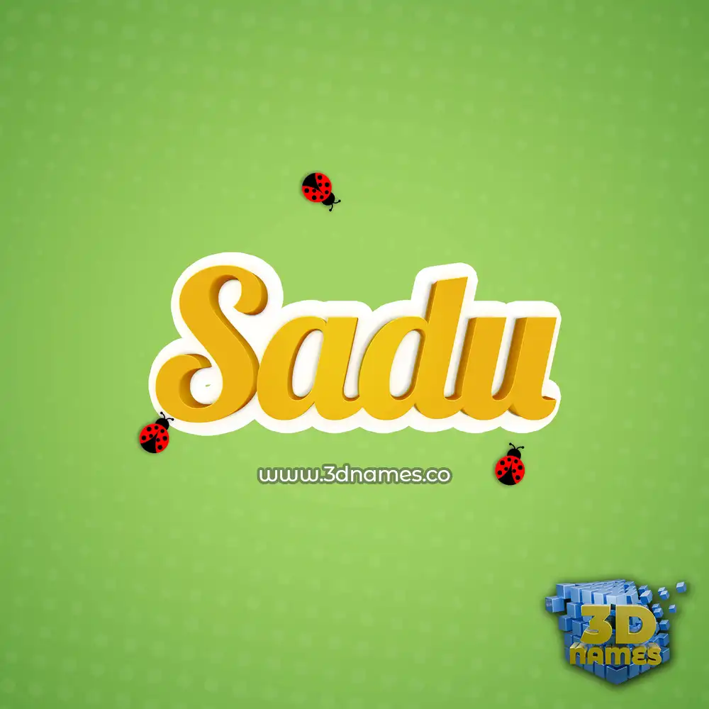 sadu in Ladybugs style - 3D name wallpaper