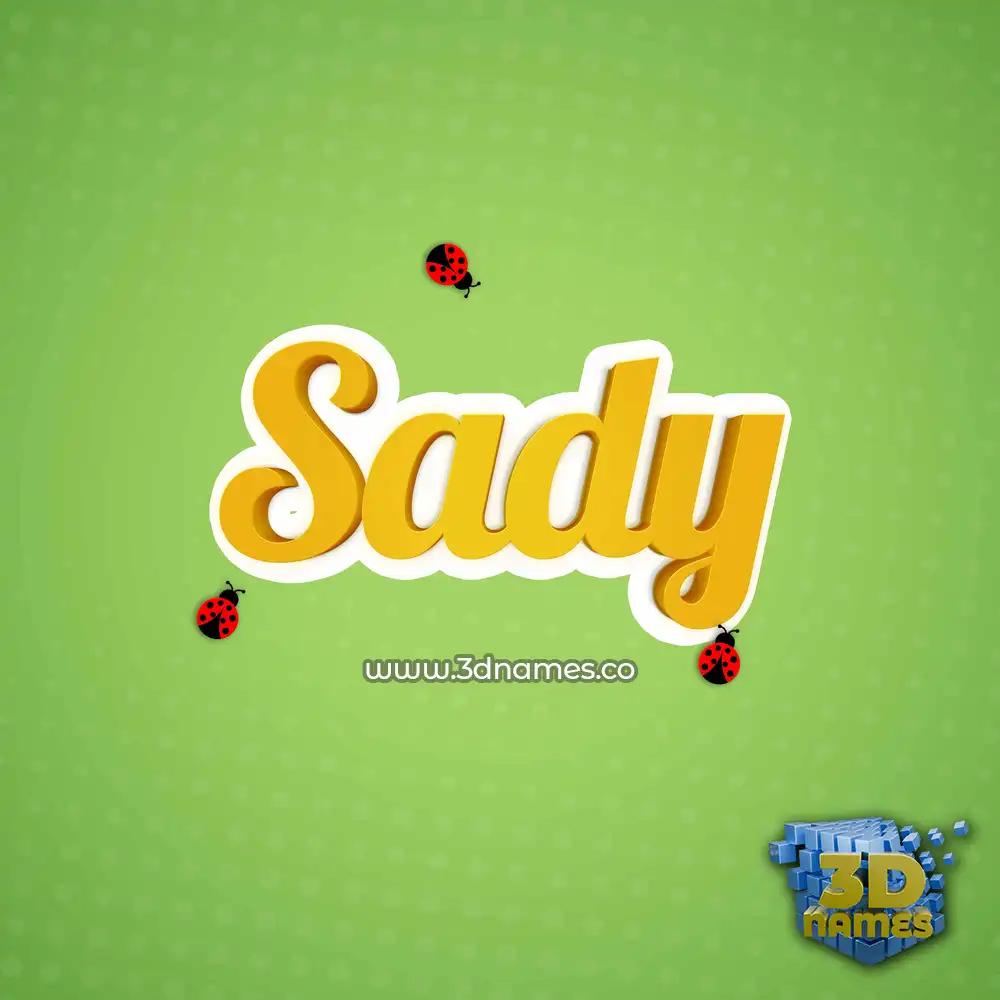 sady in Ladybugs style - 3D name wallpaper